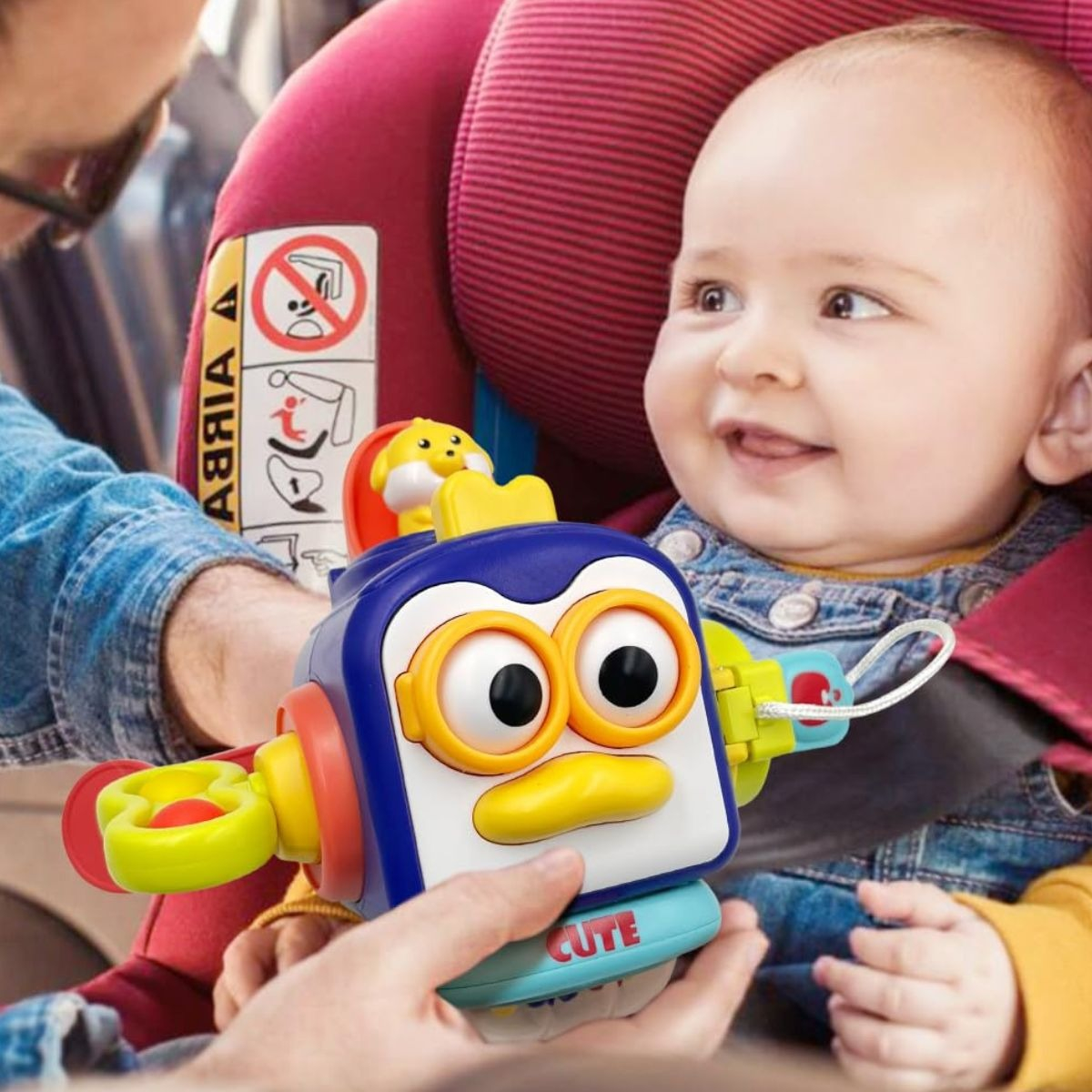 CUBO DIDACTICO JUGUETE SENSORIAL 6EN1 EDUCATIVO BEBE LAU - 7