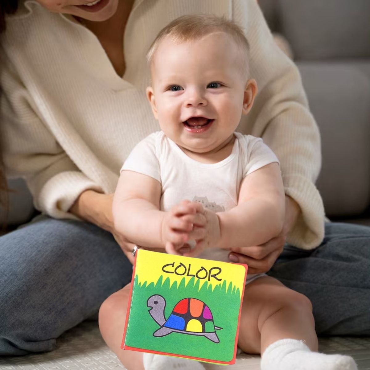 JUGUETE SENSORIAL LIBRO DE TELA DESARROLLO BEBE LAU - 2