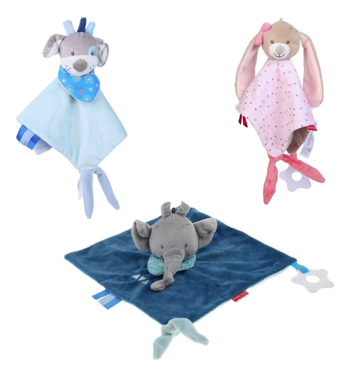 TOALLA MANTA DE APEGO TRANQUILIZANTE CON PELUCHE BEBE LAU - 5