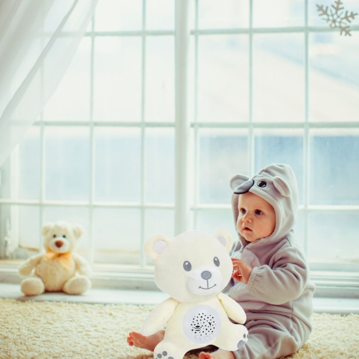 PELUCHE MUSICAL LUZ NOCTURNA INFANTIL SUAVE BEBE LAU - 6