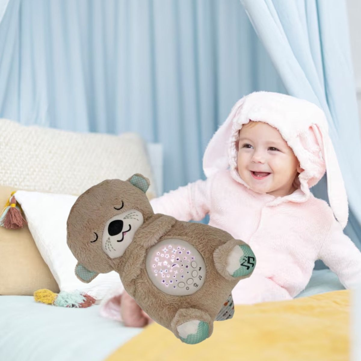 PELUCHE OSO LUMINOSO AYUDA DORMIR MUSICAL LUCES BEBE LAU - 10