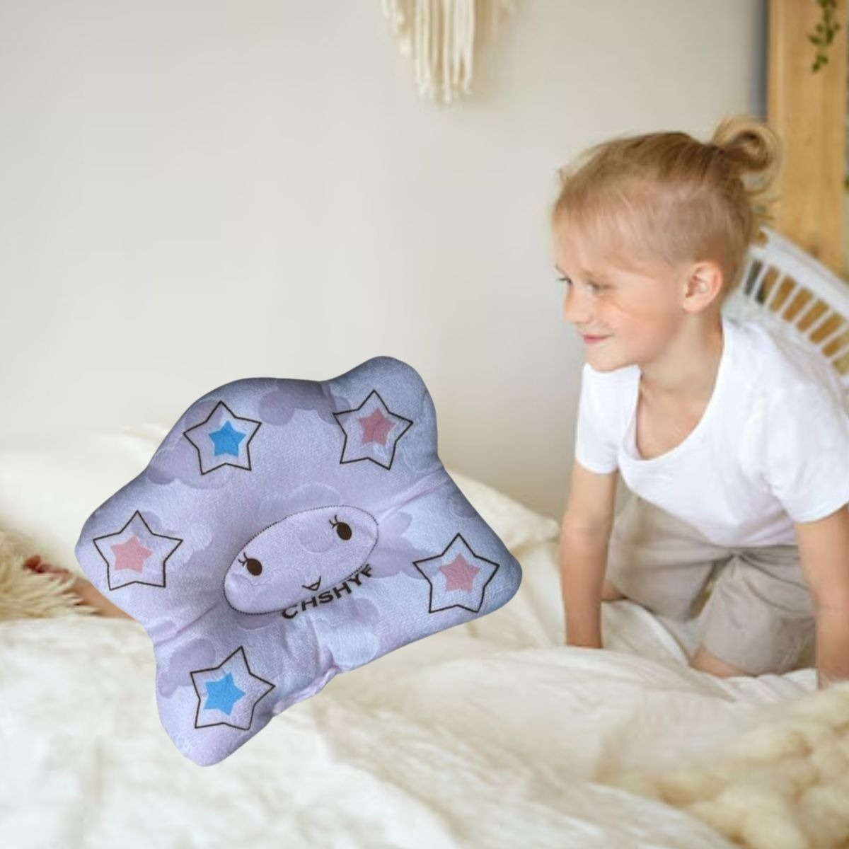 SET 3 ALMOHADAS INFANTILES FORMA ESTRELLA SUAVE DESCANSO LAU - 8