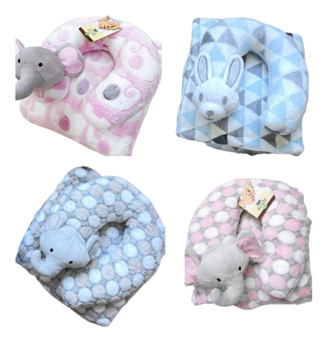 SET DE MANTA FRAZADA POLAR + COJIN CERVICAL SUAVE BEBE LAU - 6