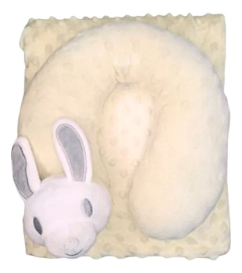 SET DE MANTA DE APEGO DOBLE+ ALMOHADA PELUCHE BEBE LAU - 1