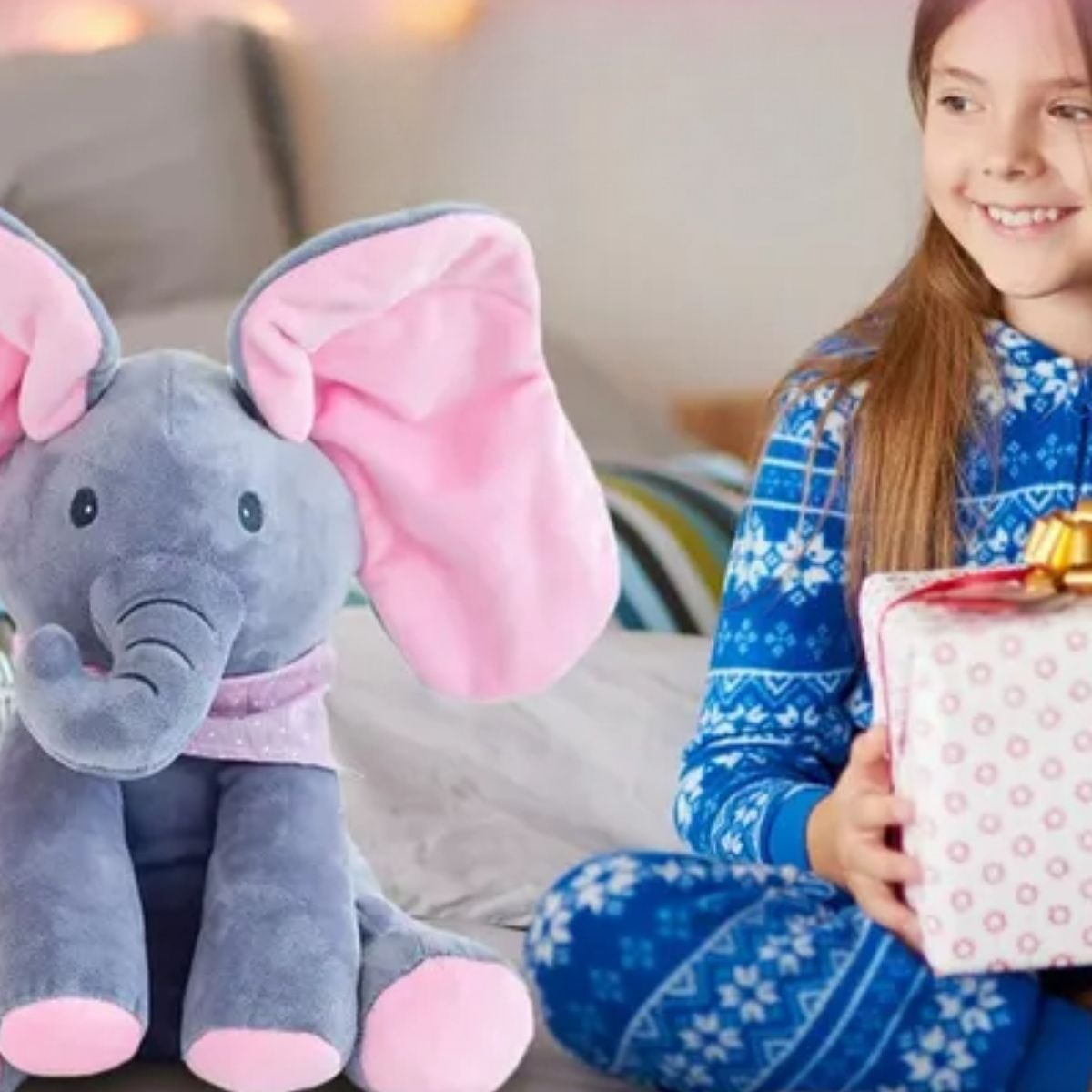 PELUCHE ELEFANTE OREJAS MOVILES MUSICAL INTERACTIVO BEBE LAU - 8
