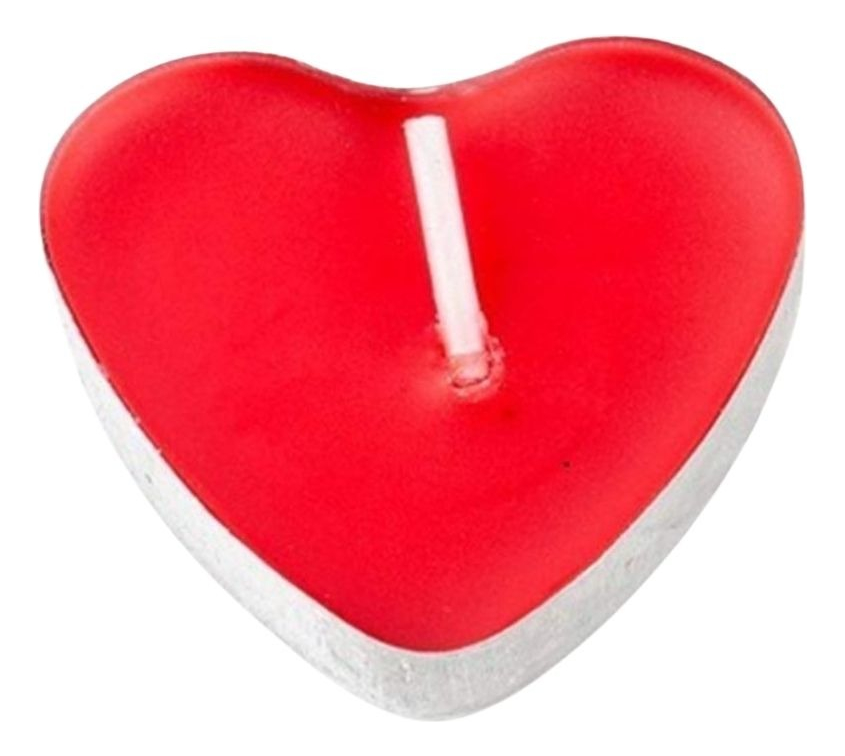 SET 7 VELAS FORMA CORAZON DECORACION ROMANTICA AMOR JHN - 1