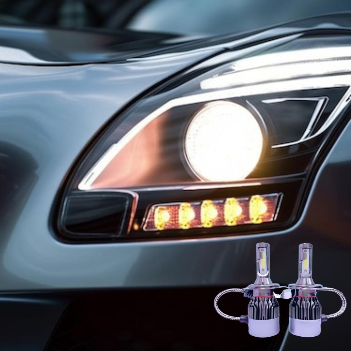 LUCES LED C8 MOTO AUTO VENTILADOR ALTA VELOCIDAD JHN - 10