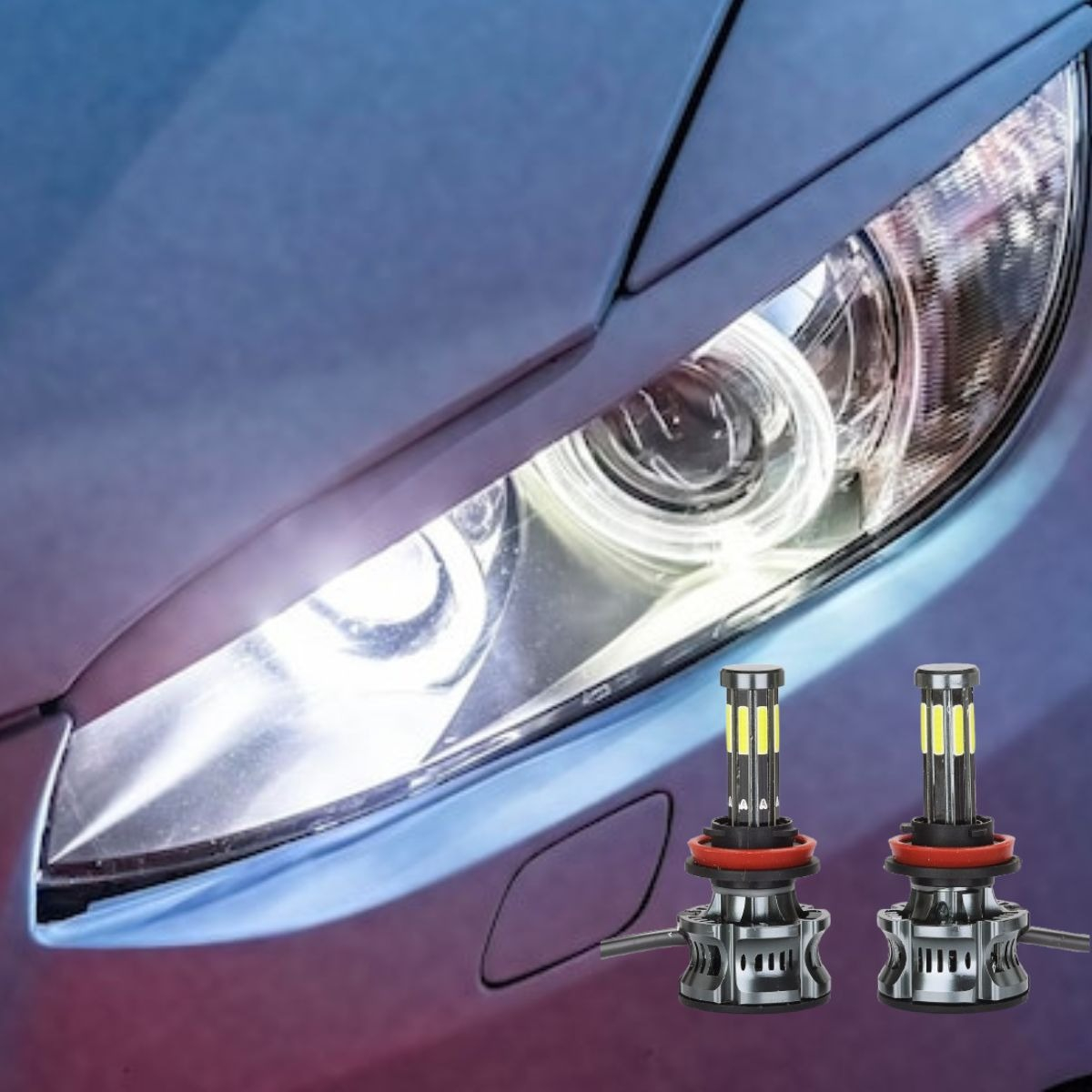 ILUMINACION AUTOMOTRIZ LED ALTA POTENCIA H1 H3 H7 HB3 JHN - 7