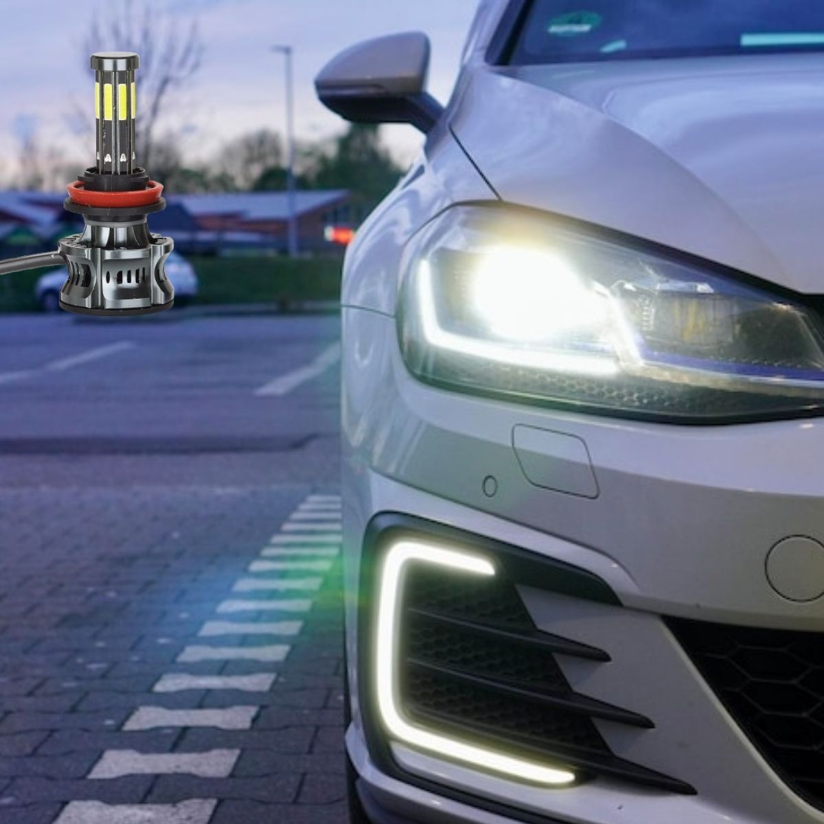 ILUMINACION AUTOMOTRIZ LED ALTA POTENCIA H1 H3 H7 HB3 JHN - 8