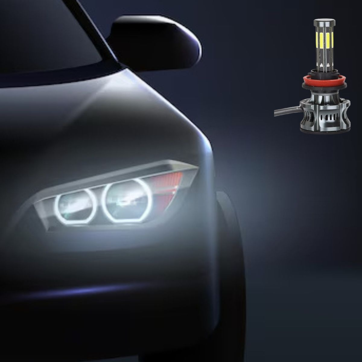 ILUMINACION AUTOMOTRIZ LED ALTA POTENCIA H1 H3 H7 HB3 JHN - 10