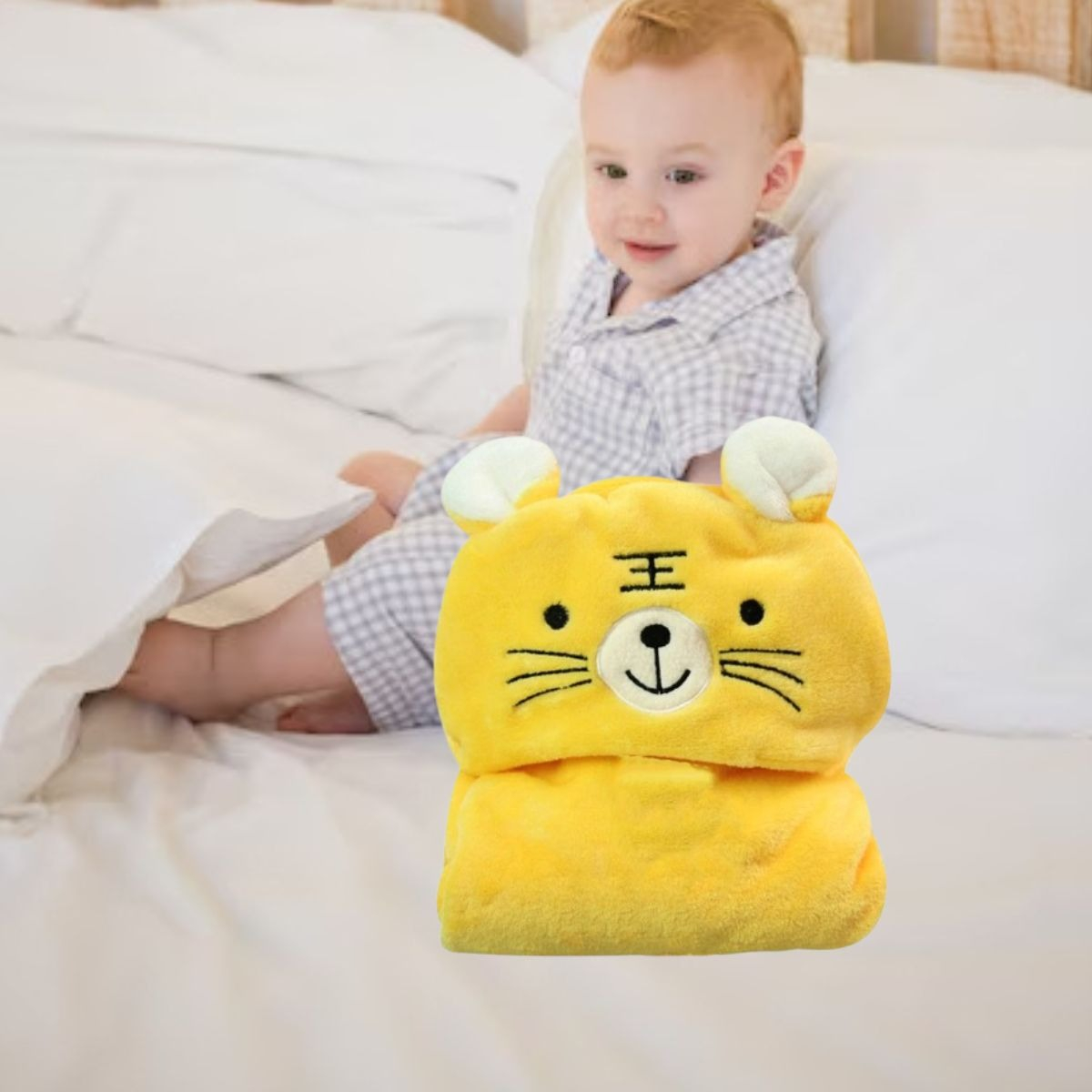 MANTA CON CAPUCHA INFANTIL DISEÑO ANIMALES ABRIGO BEBE LAU - 8