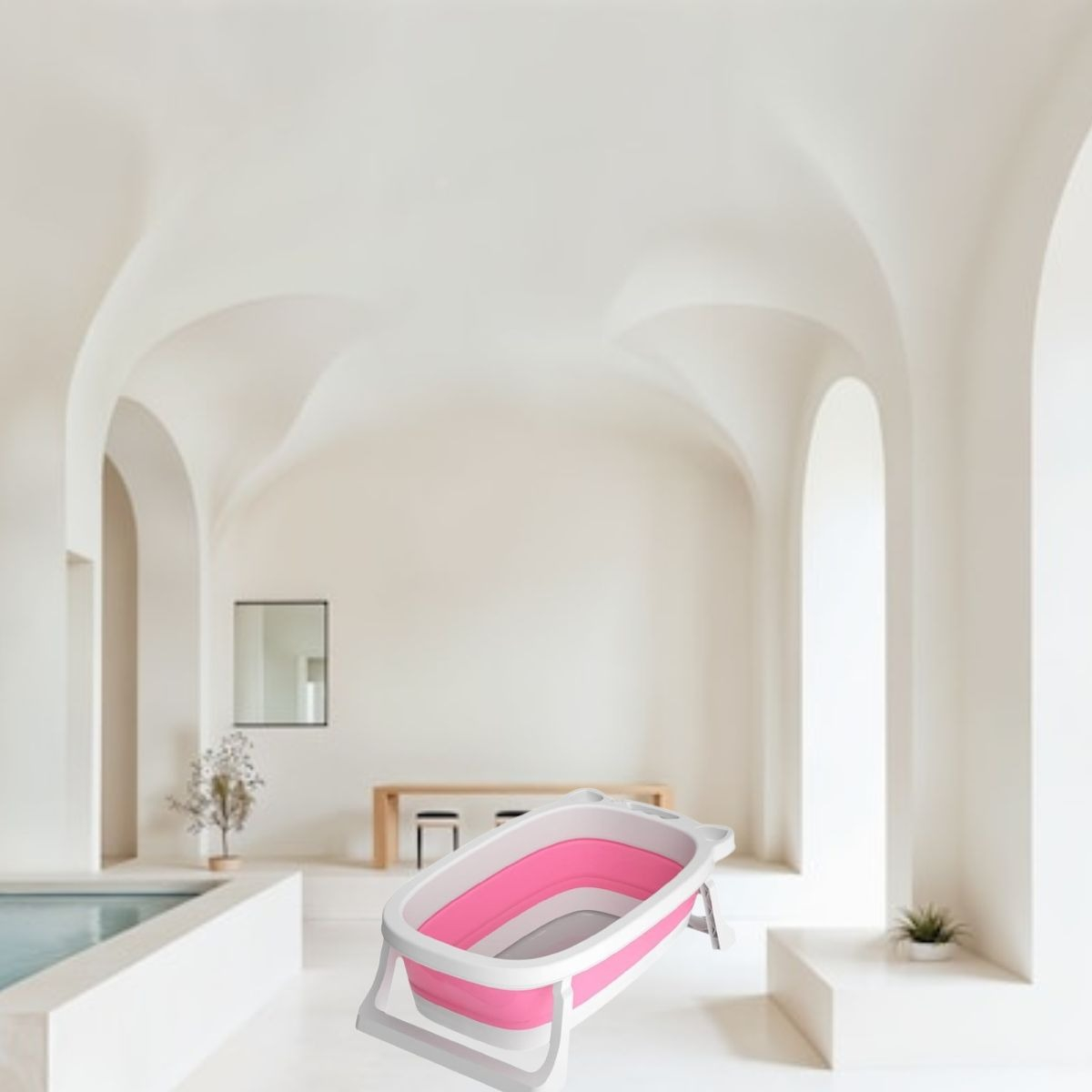 BAÑERA MULTIFUNCIONAL PLEGABLE DIVERTIDA PARA BEBE LAU - 2