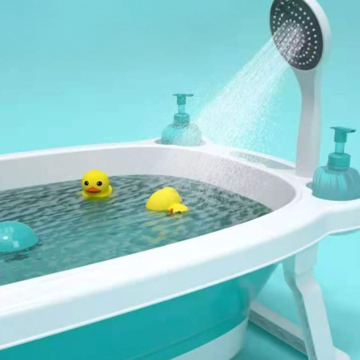 BAÑERA MULTIFUNCIONAL PLEGABLE DIVERTIDA PARA BEBE LAU - 5