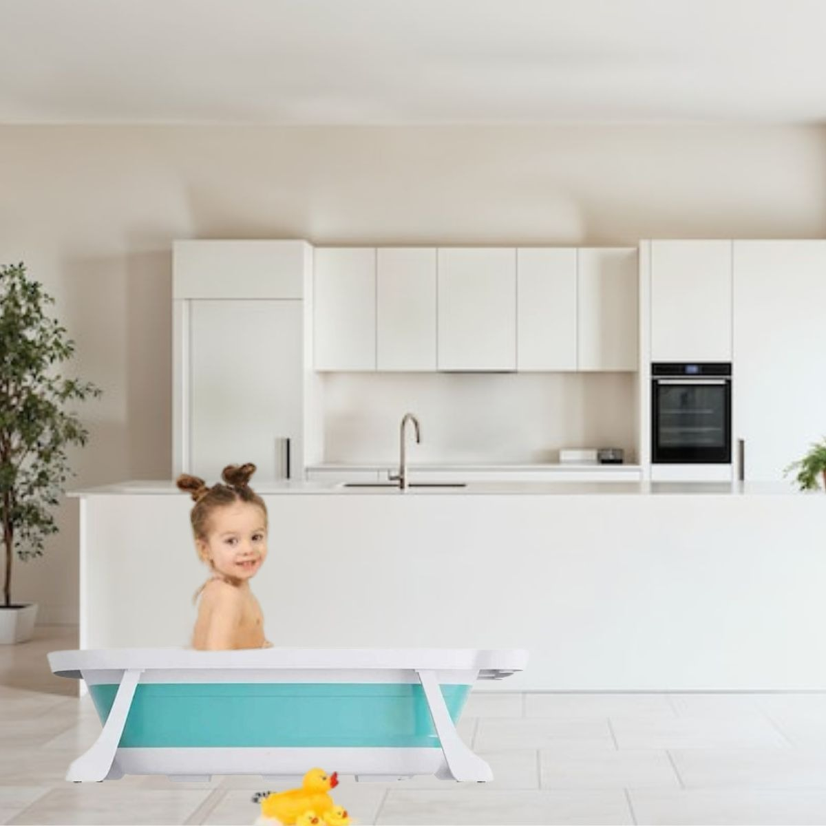 BAÑERA MULTIFUNCIONAL PLEGABLE DIVERTIDA PARA BEBE LAU - 10