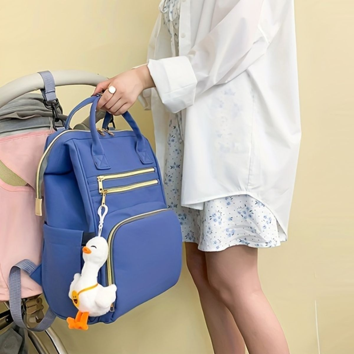 MOCHILA PAÑALERA INFANTIL MULTIUSOS VIAJE MAMA BEBE LAU - 4