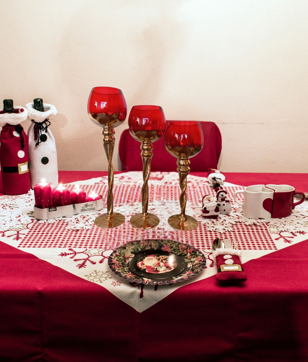 SET PORTAVELAS DECORATIVOS COPA ELEGANCIA HOGAR JHN - 7