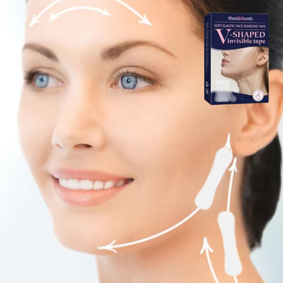 SET 8 PACK PARCHES ESTIRAMIENTO FACIAL INVISIBLE LAU - 10