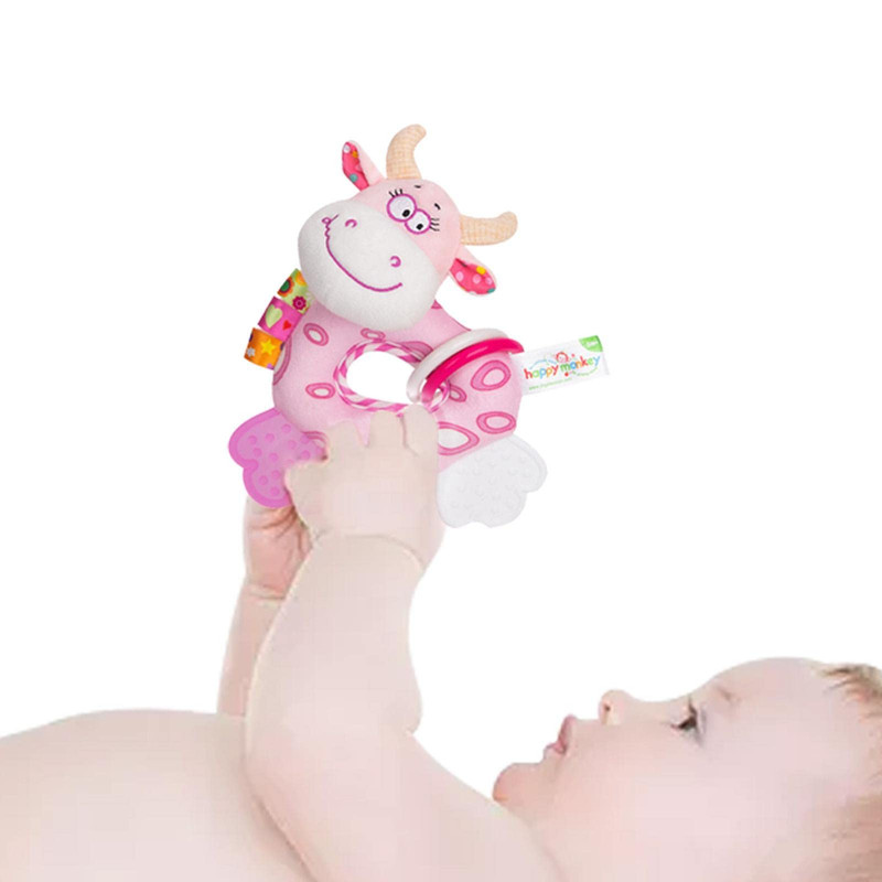 SONAJERO DE MANO SUAVE ANIMAL PELUCHE BEBE LAU - 3