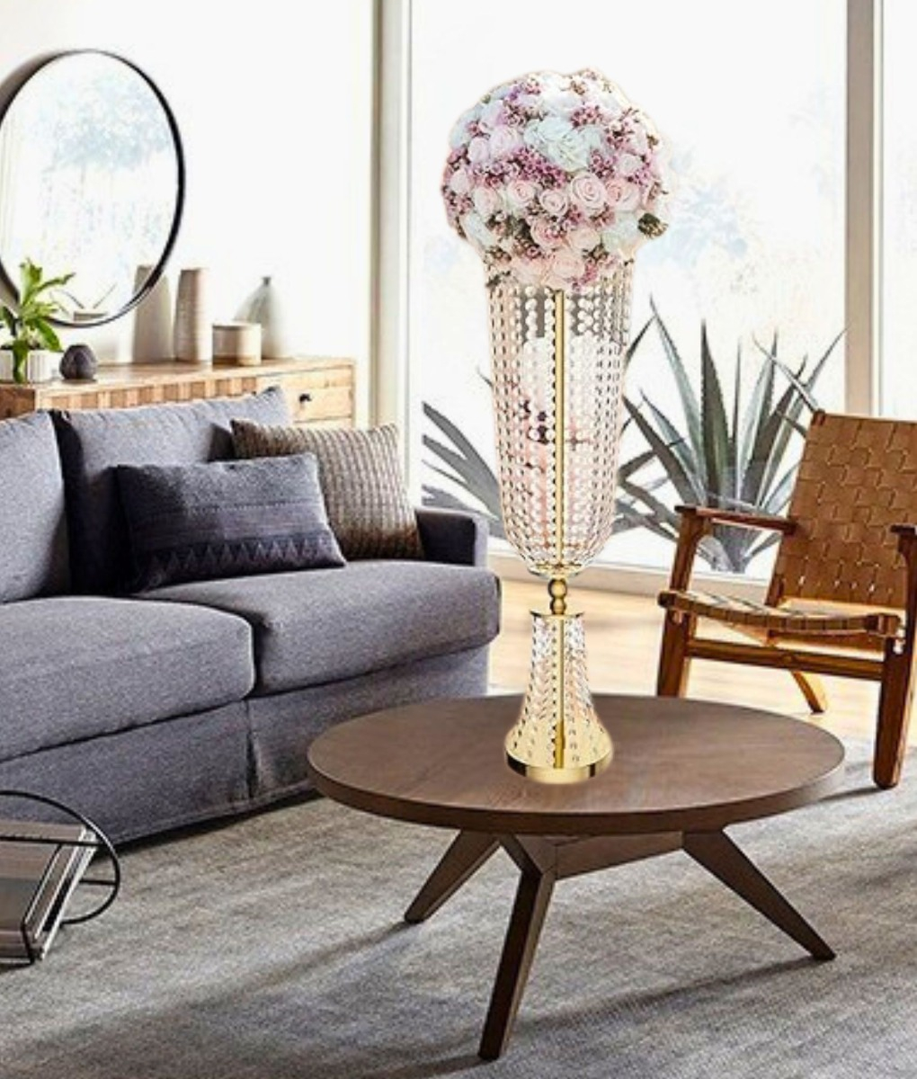 FLORERO DECORATIVO CENTRO MESA ALTO SOPORTE FLORES 102CM JHN - 8