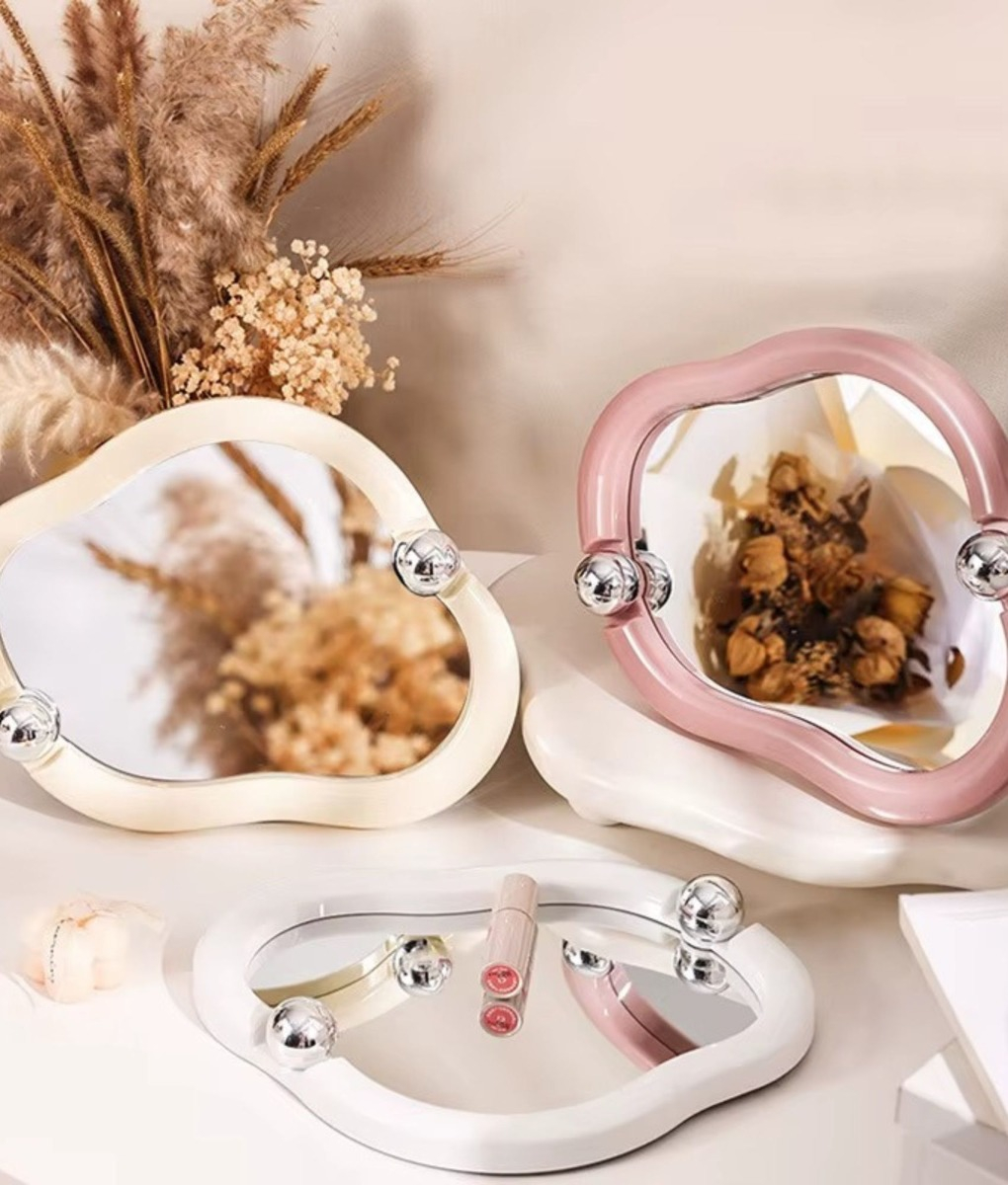 ESPEJO DECORATIVO PLEGABLE NUBE ESTILIZADA COMPACTO JHN - 8