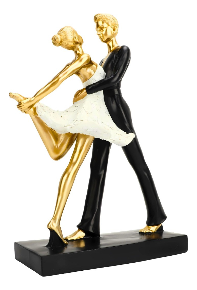 FIGURA DECORATIVA PAREJA BAILANDO BALLET ADORNO ESTATUA JHN - 1