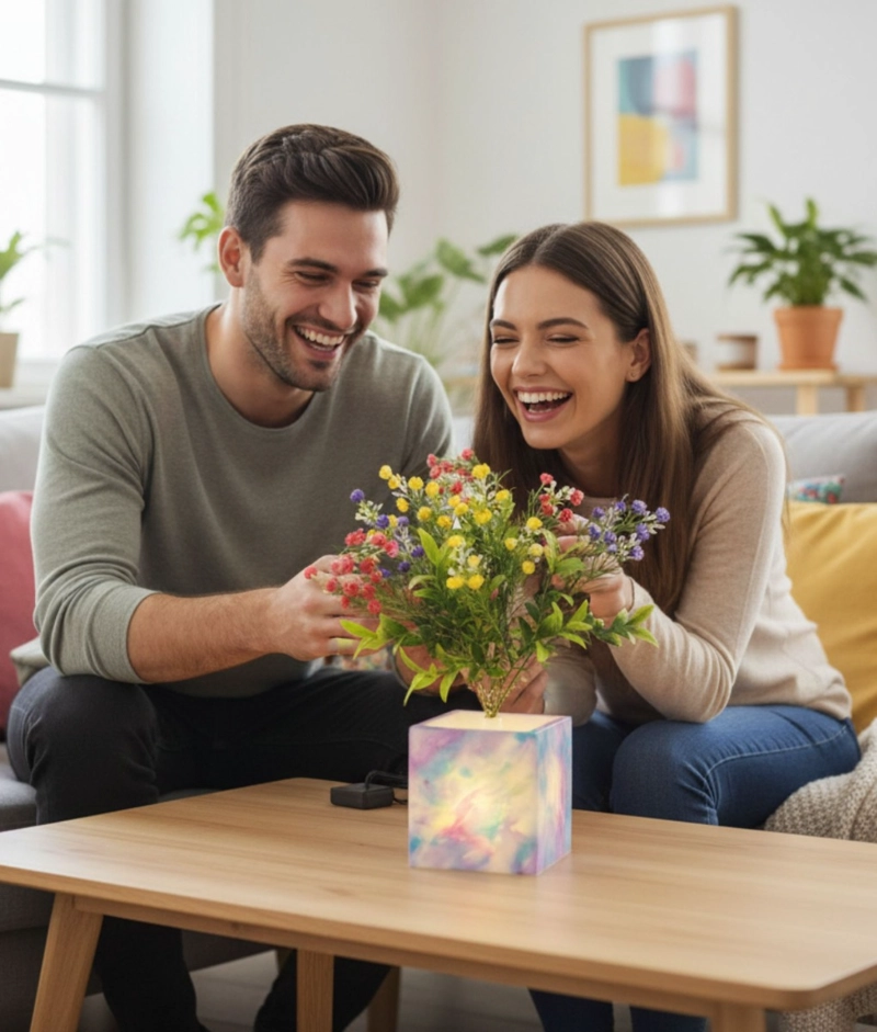 PLANTA ARTIFICIAL DECORATIVA LED ADORNO MODERNO HOGAR JHN - 4