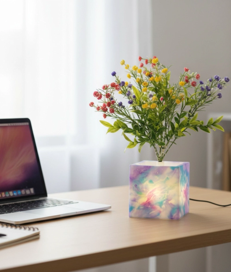 PLANTA ARTIFICIAL DECORATIVA LED ADORNO MODERNO HOGAR JHN - 9
