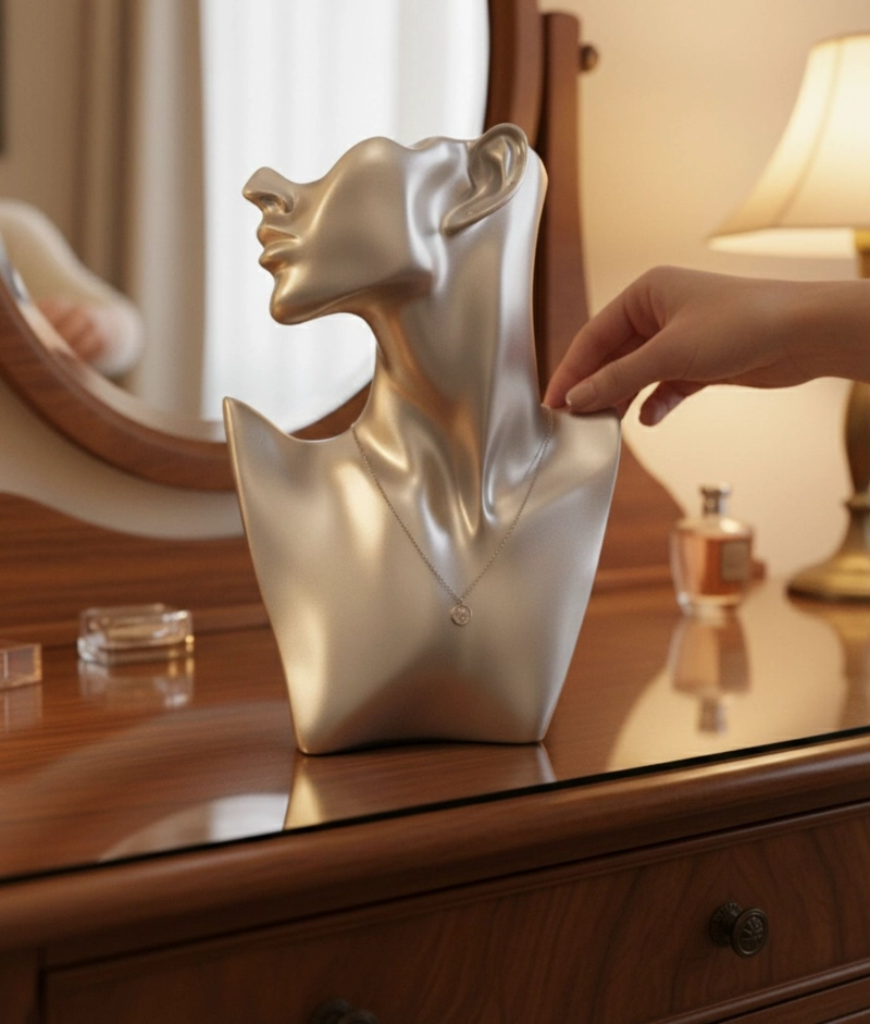 SOPORTE DECORATIVO JOYAS EXHIBIDOR ADORNO SILUETA JHN - 5