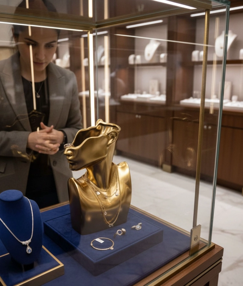 SOPORTE DECORATIVO JOYAS EXHIBIDOR ADORNO SILUETA JHN - 6