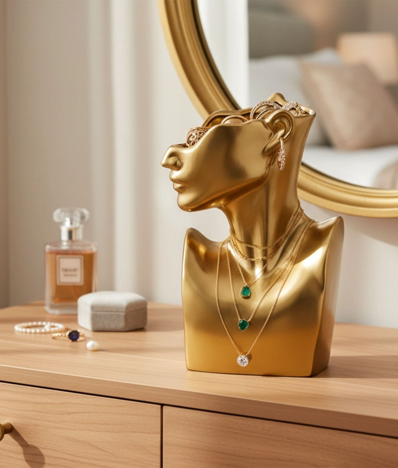 SOPORTE DECORATIVO JOYAS EXHIBIDOR ADORNO SILUETA JHN - 7