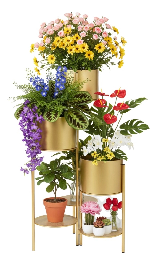 PORTA MACETAS SOPORTE DECORATIVO MULTIFUNCIONAL HOGAR JHN - 3