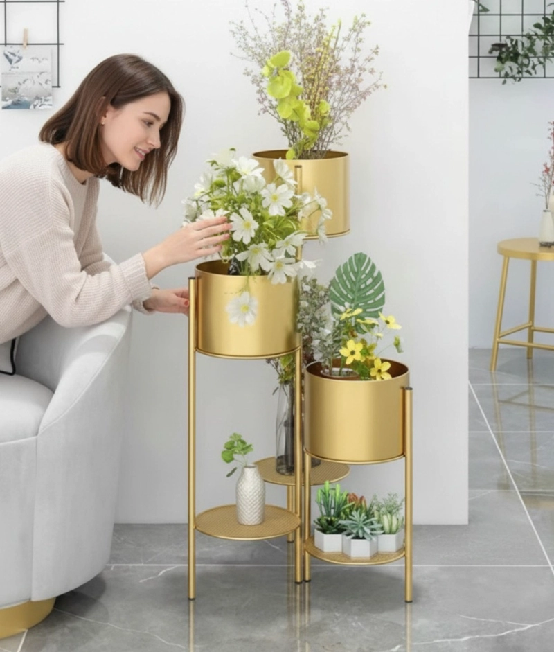 PORTA MACETAS SOPORTE DECORATIVO MULTIFUNCIONAL HOGAR JHN - 6