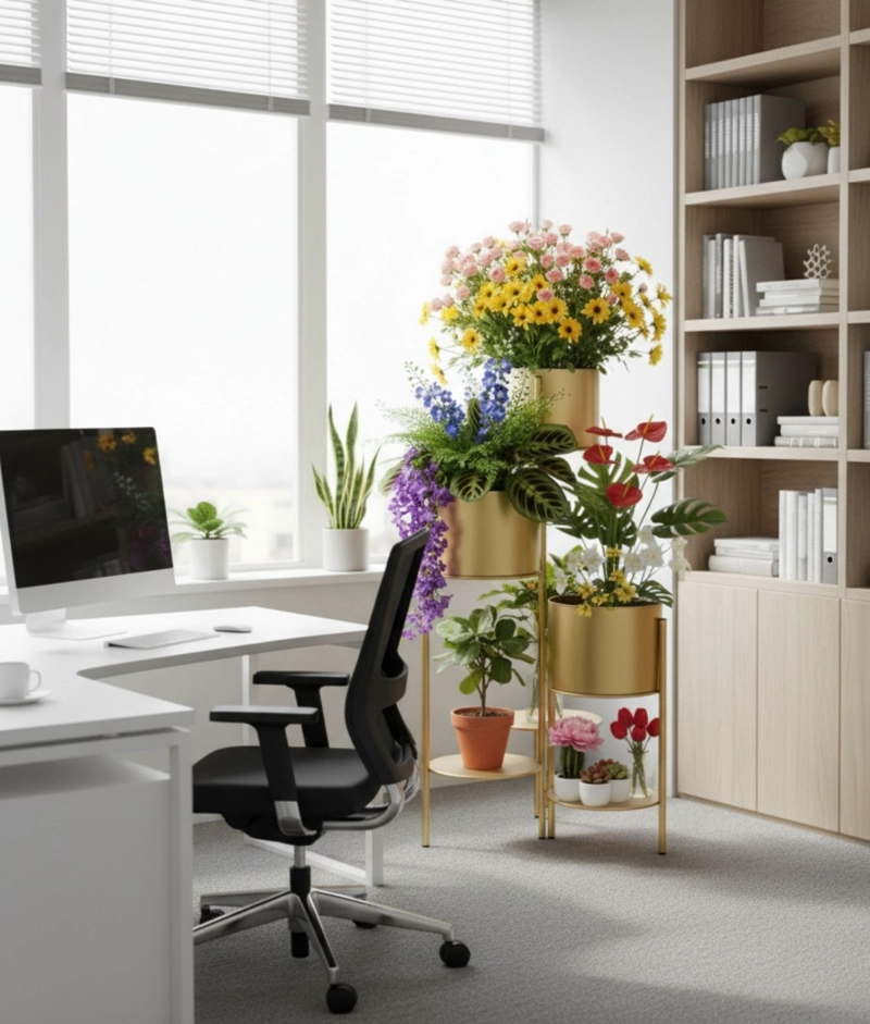 PORTA MACETAS SOPORTE DECORATIVO MULTIFUNCIONAL HOGAR JHN - 9