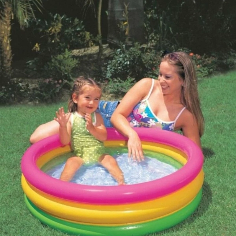 PISCINA INFLABLE REDONDA PVC PATIO INTERIOR HOGAR NIÑOS LAU - 6