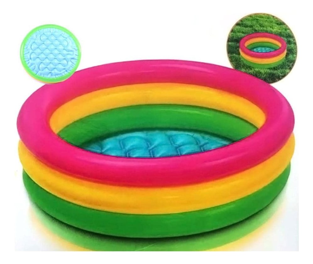 PISCINA INFLABLE REDONDA PVC PATIO INTERIOR HOGAR NIÑOS LAU - 7