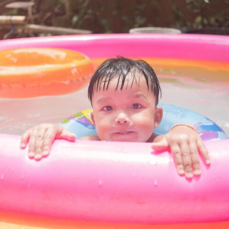 PISCINA INFLABLE REDONDA PVC PATIO INTERIOR HOGAR NIÑOS LAU - 9