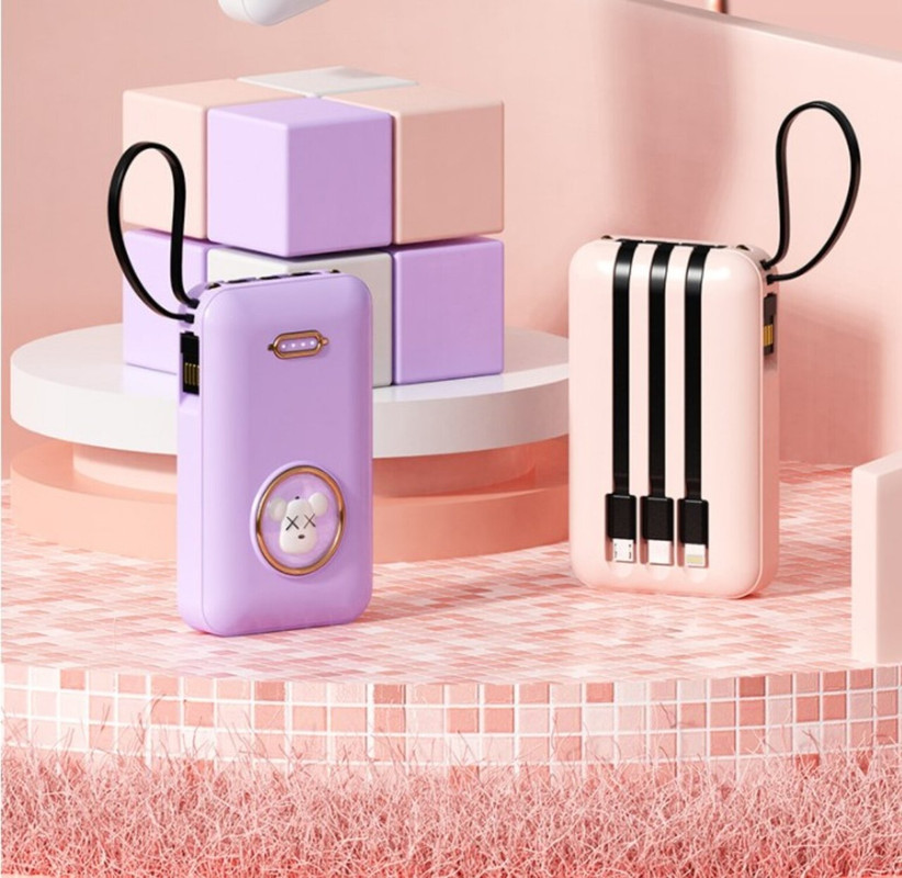 CARGADOR POWER BANK CARTOON BATERIA PORTATIL USB LAU - 2