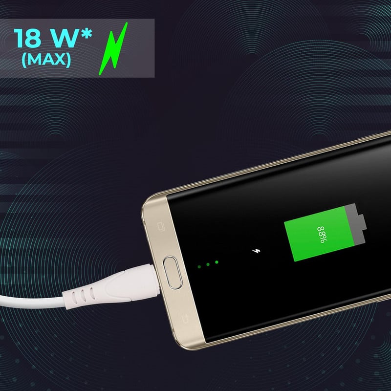 SET 8 CABLE MICRO USB SILICONA CARGA TRANSFERENCIA LAU - 8