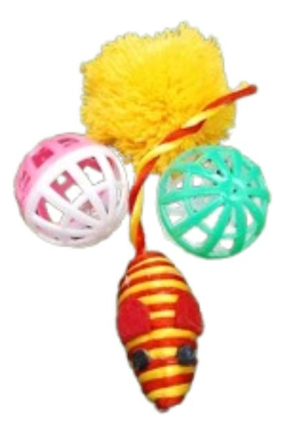 SET 5 JUGUETES FORMA RATON MASCOTAS DIVERTIDO ESTIMULAR LAU - 1