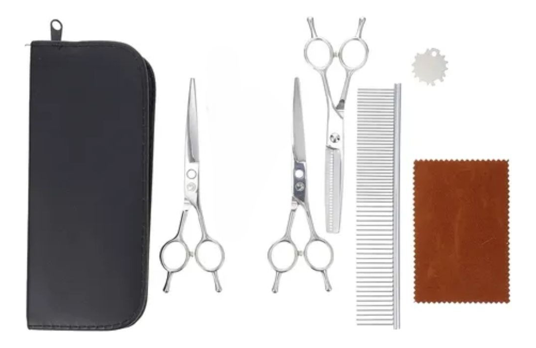 SET TIJERAS PROFESIONALES PARA ASEO Y CORTAUÑAS MASCOTA LAU - 5