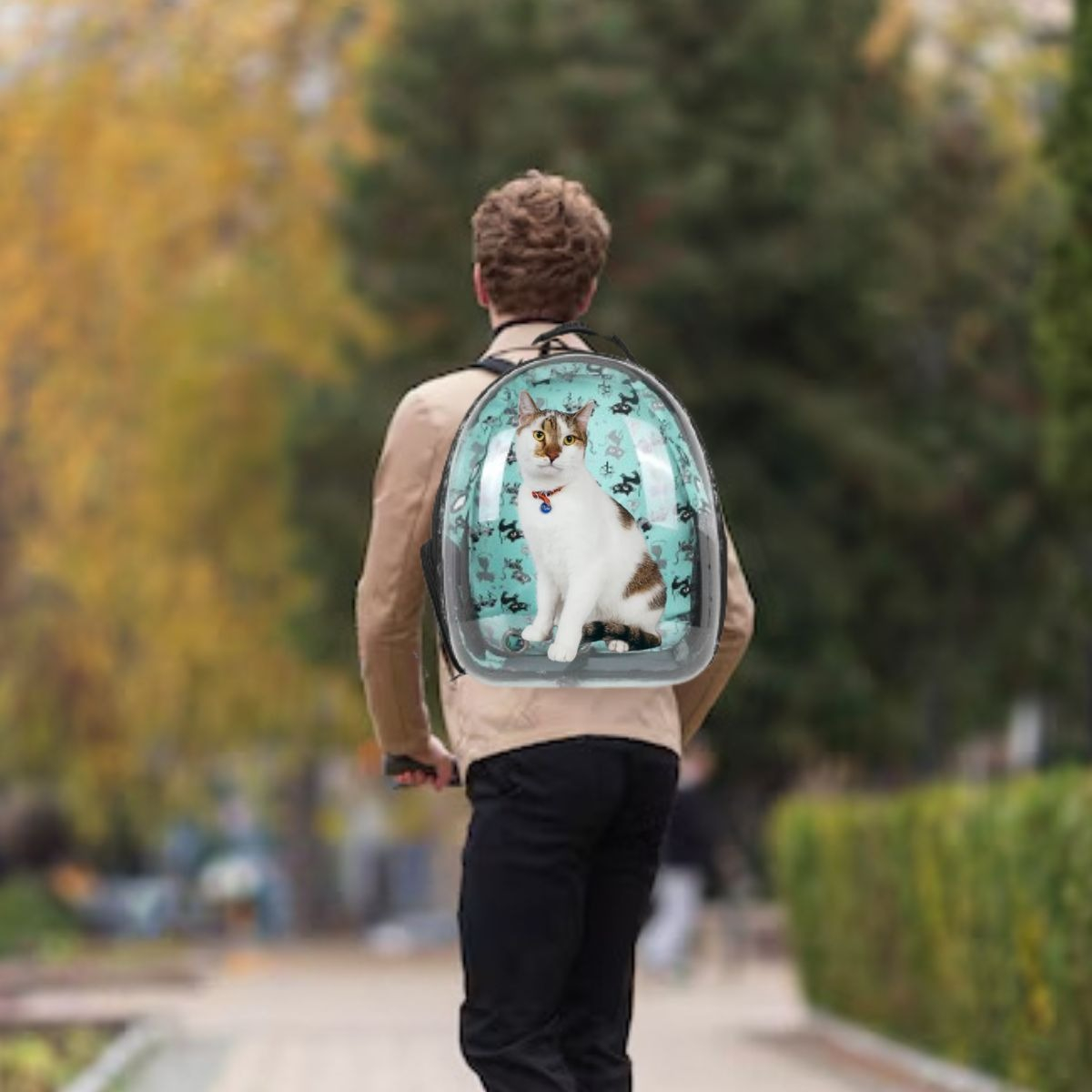 BOLSO TRANSPORTADOR DE MASCOTA VENTANA PASEO VIAJE LAU - 3