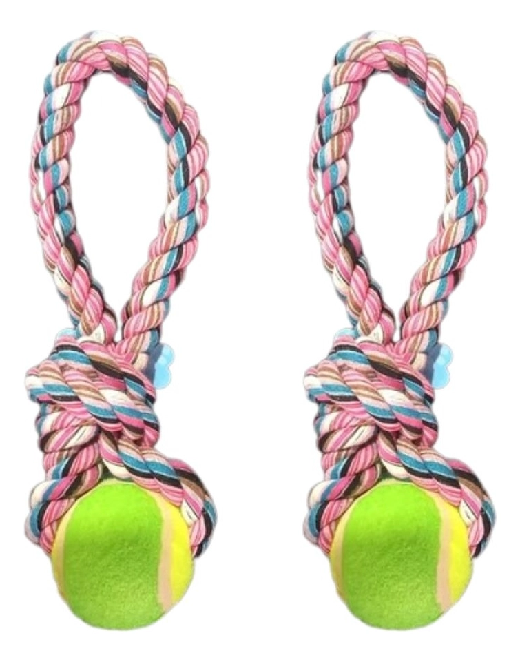 SET 4 JUGUETES INTERACTIVOS DE CUERDA PELOTA MASCOTAS LAU - 5