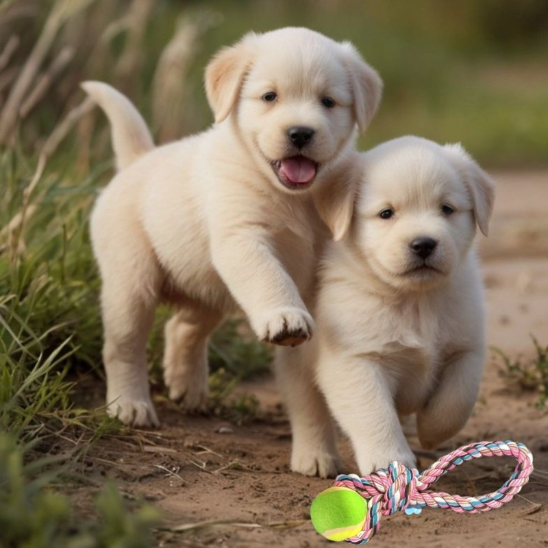 SET 4 JUGUETES INTERACTIVOS DE CUERDA PELOTA MASCOTAS LAU - 10