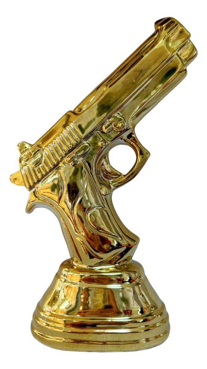 FIGURA DECORATIVA ESTATUA PISTOLA ADORNO ARTE HOGAR JHN - 1