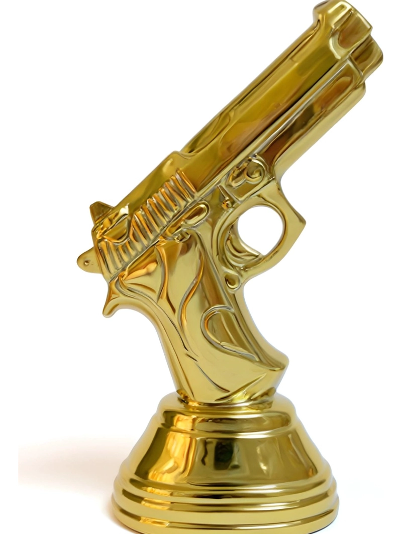 FIGURA DECORATIVA ESTATUA PISTOLA ADORNO ARTE HOGAR JHN - 3