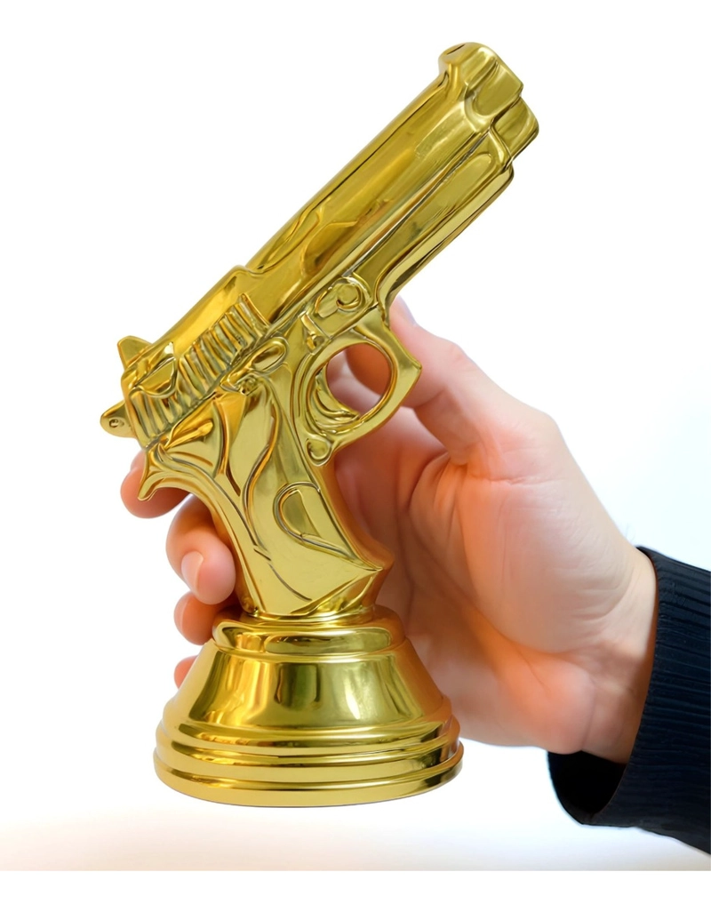 FIGURA DECORATIVA ESTATUA PISTOLA ADORNO ARTE HOGAR JHN - 8