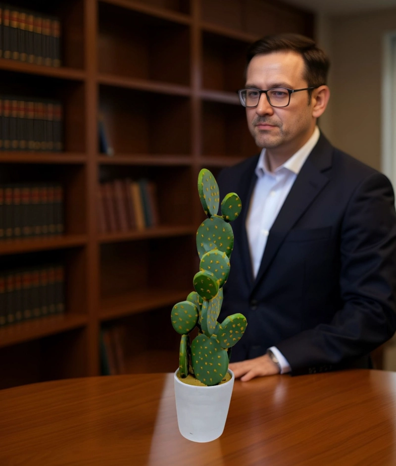 PLANTA ARTIFICIAL DECORATIVA CACTUS OPUNTIA REALISTA JHN - 5