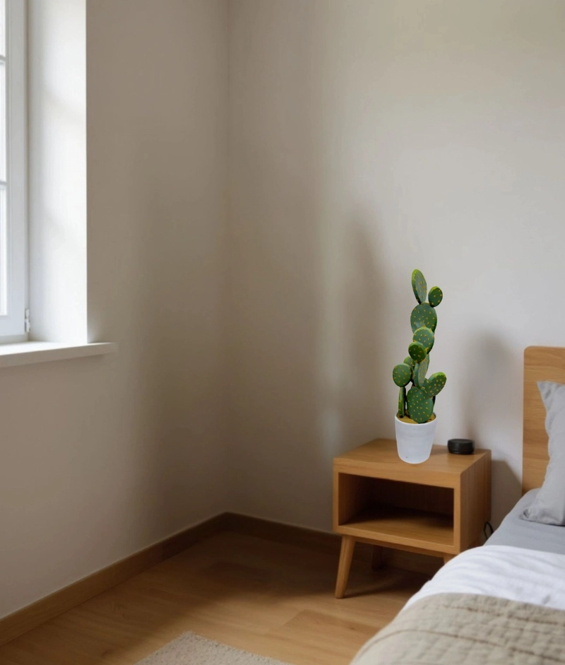 PLANTA ARTIFICIAL DECORATIVA CACTUS OPUNTIA REALISTA JHN - 8
