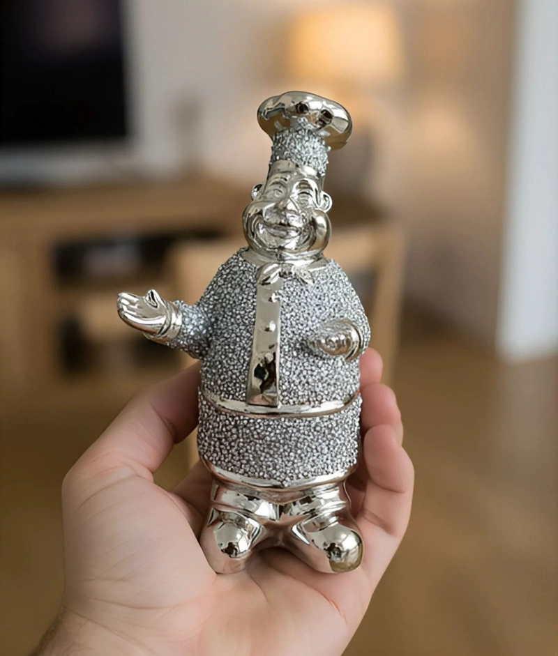 FIGURA DECORATIVA ESTATUA CHEF ESTILO COCINA ADORNO JHN - 6
