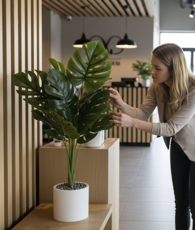 PLANTA ARTIFICIAL DECORATIVA ELEGANTE NATURALEZA HOGAR JHN - 4